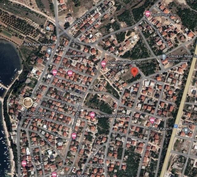 Town of Obrova, Gornji Karin - building plot 400m from the sea