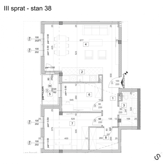 NOVI SAD - TELEP - 75. 47 m2