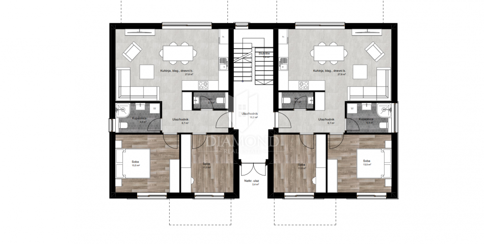 Wohnung Poreč, 70,97m2