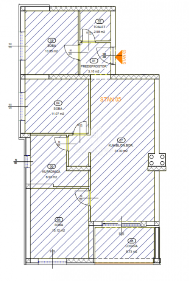 Apartment  Kastav, 86,14m2