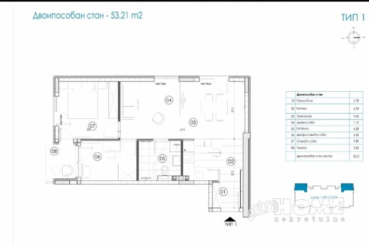 Ledine, Expo Residence, 2. 5s, 53m2, NOVOGRADNJA, BEZ PROVIZIJE