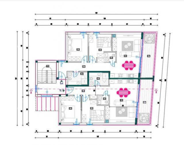 Wohnung Liznjan, neues Gebäude. Zweizimmerwohnung.