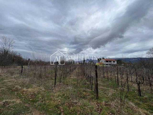 Istra, Kršan - prostrano građevinsko zemljište s lijepim pogledom na Učku