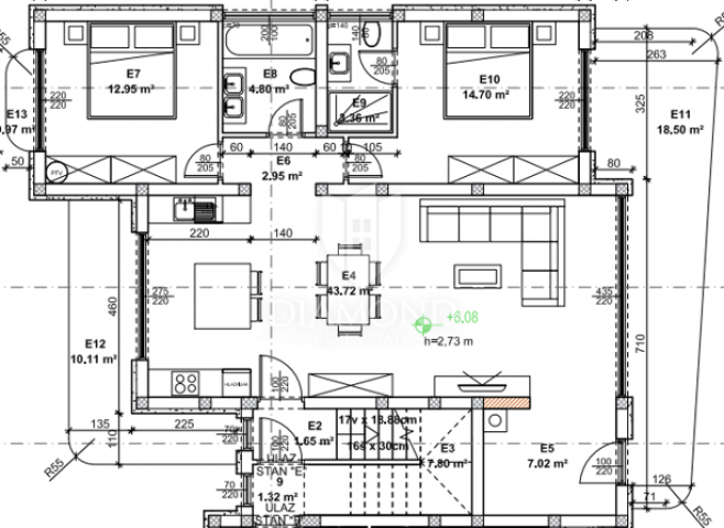 Wohnung Rovinj, 168,83m2