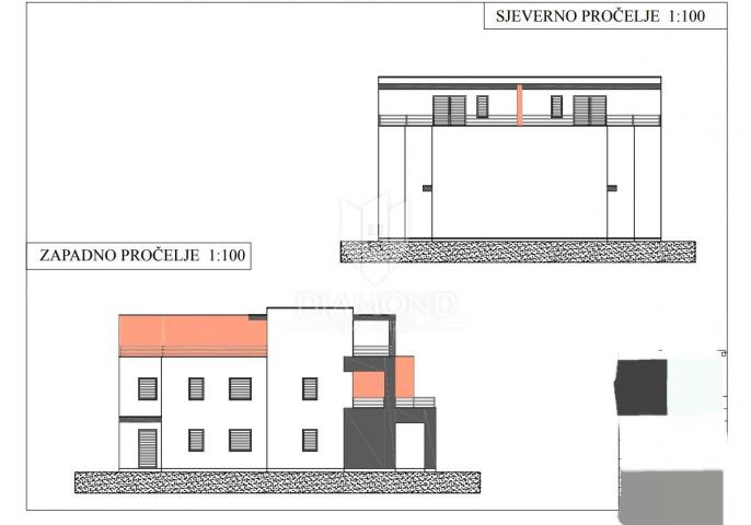 Poreč, okolica, dvoetažni stan sa tri spavaće sobe sa pogledom na more!