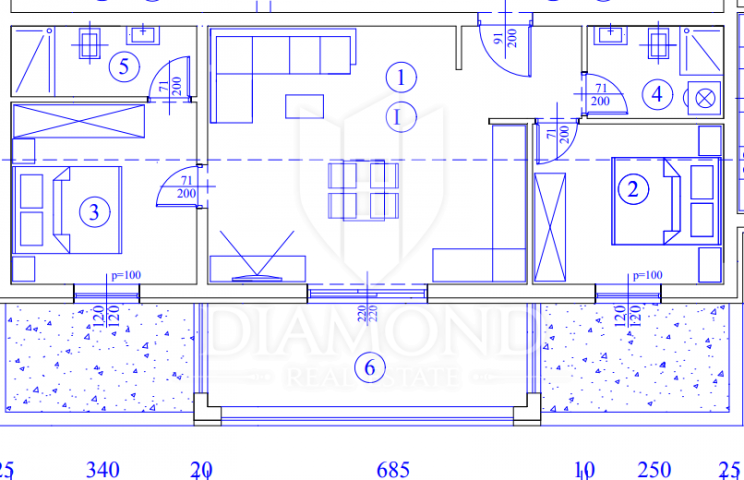 Wohnung Poreč, 71m2