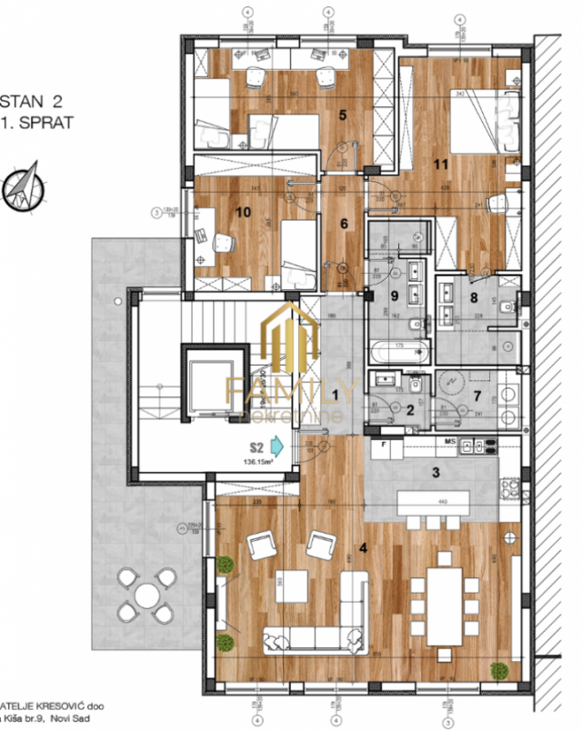 Luksuzni četvorosoban stan u vili – 136m², povrat PDV-a, premium oprema