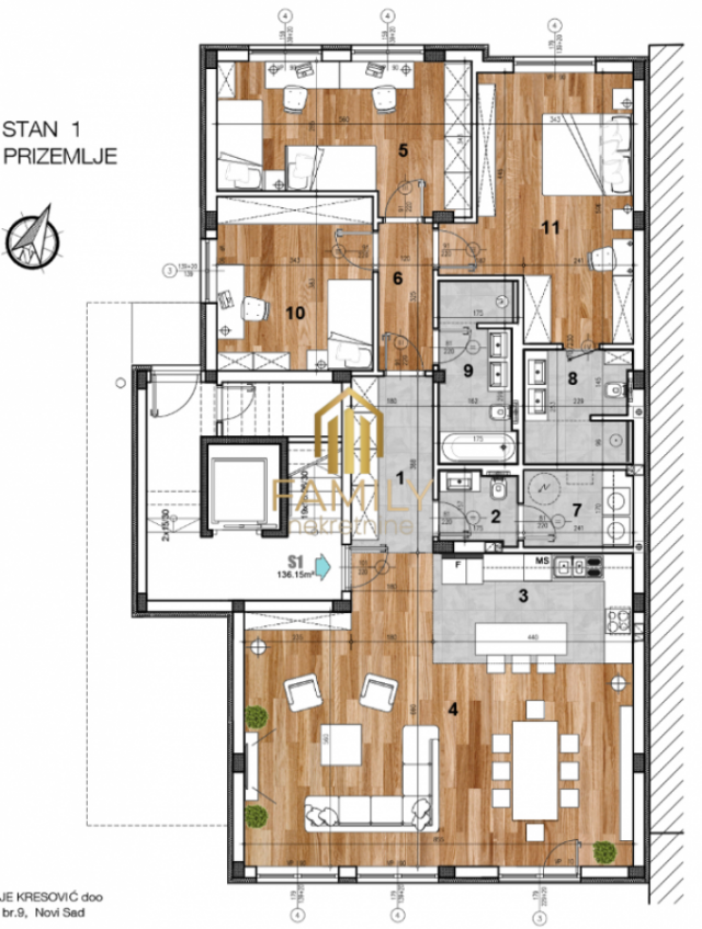 Ekskluzivni četvorosoban stan u luksuznoj vili – 136m², prizemlje, povrat PDV-a