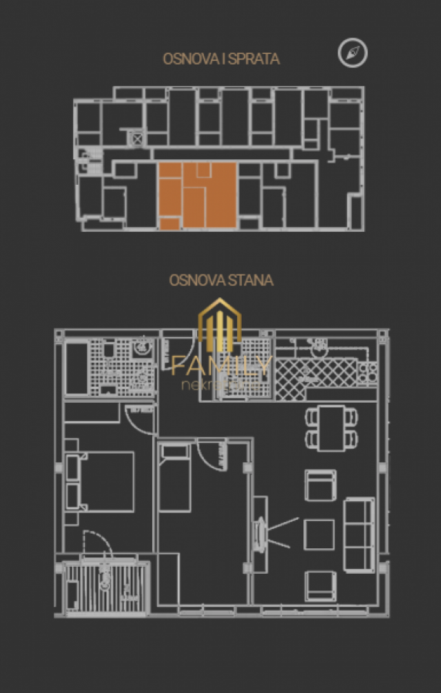 Na prodaju trosoban stan na Novom naselju - 63. 82m2