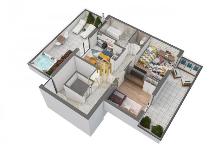 Ekskluzivni petosobni penthouse u luksuznoj vili – 186m², povrat PDV-a, premium oprema