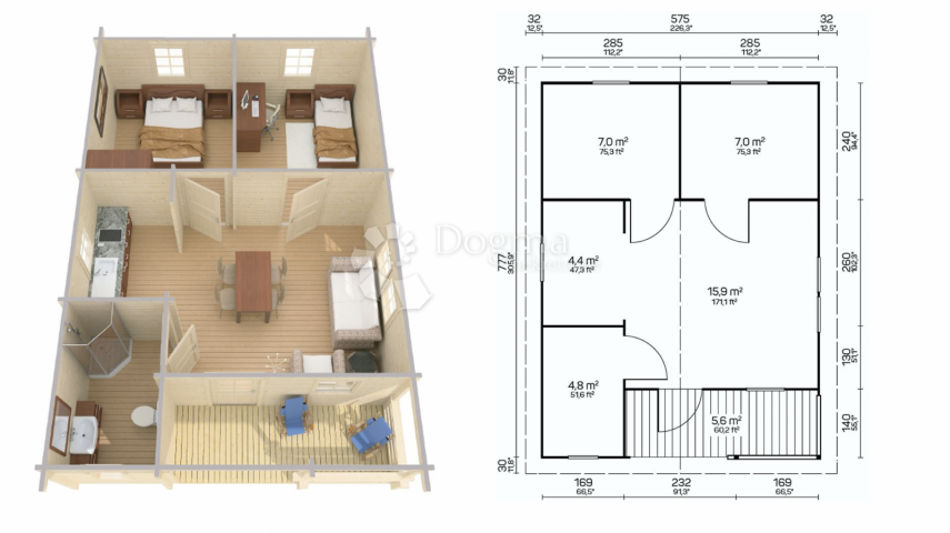 Land Barban, 500 m2