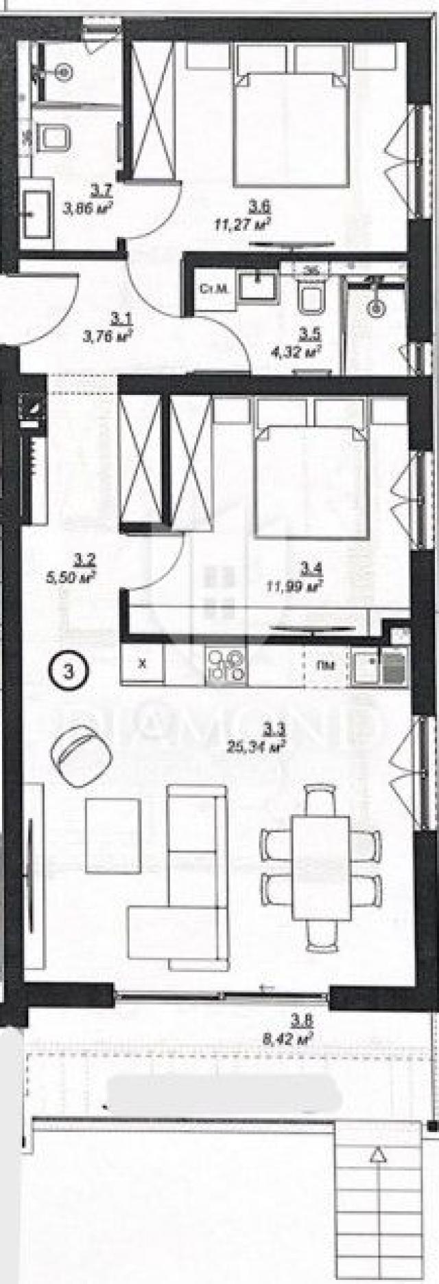 Apartment  Medulin, 74,46m2