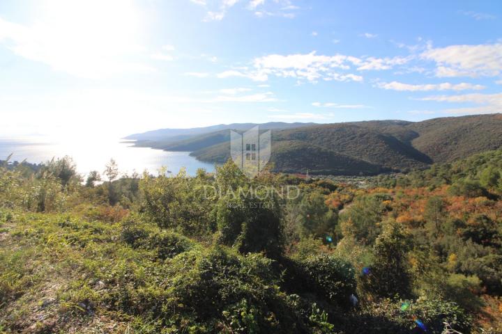 Labin okolica, građevinsko zemljište, pogled na more