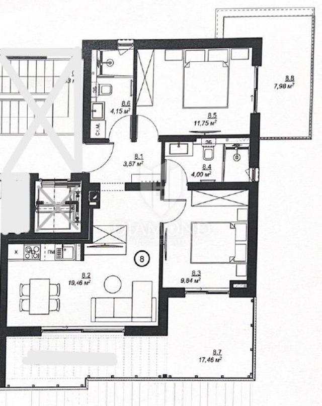 Wohnung Medulin, 78,21m2