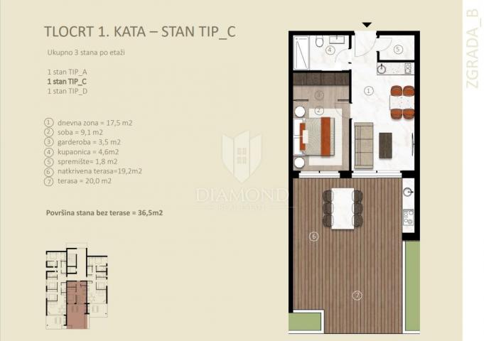 Apartment  Novigrad, 56m2