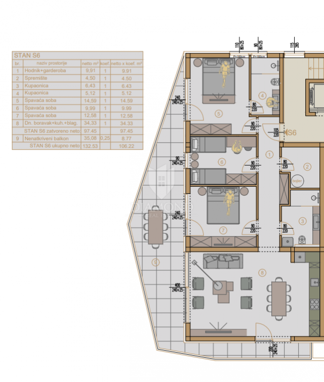 Stan/Apartman Medulin, 106m2