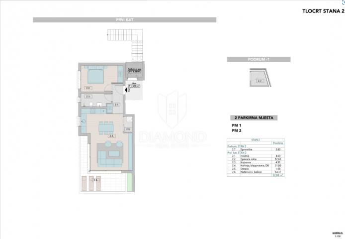 Stan/Apartman Krk, 73m2