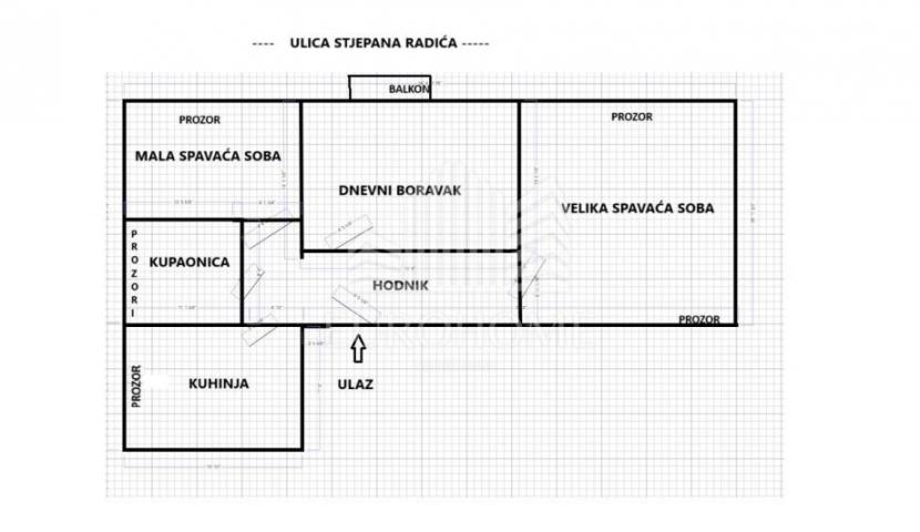 Trosoban stan u Centru Zadra - Voštarnica 63, 52 m2