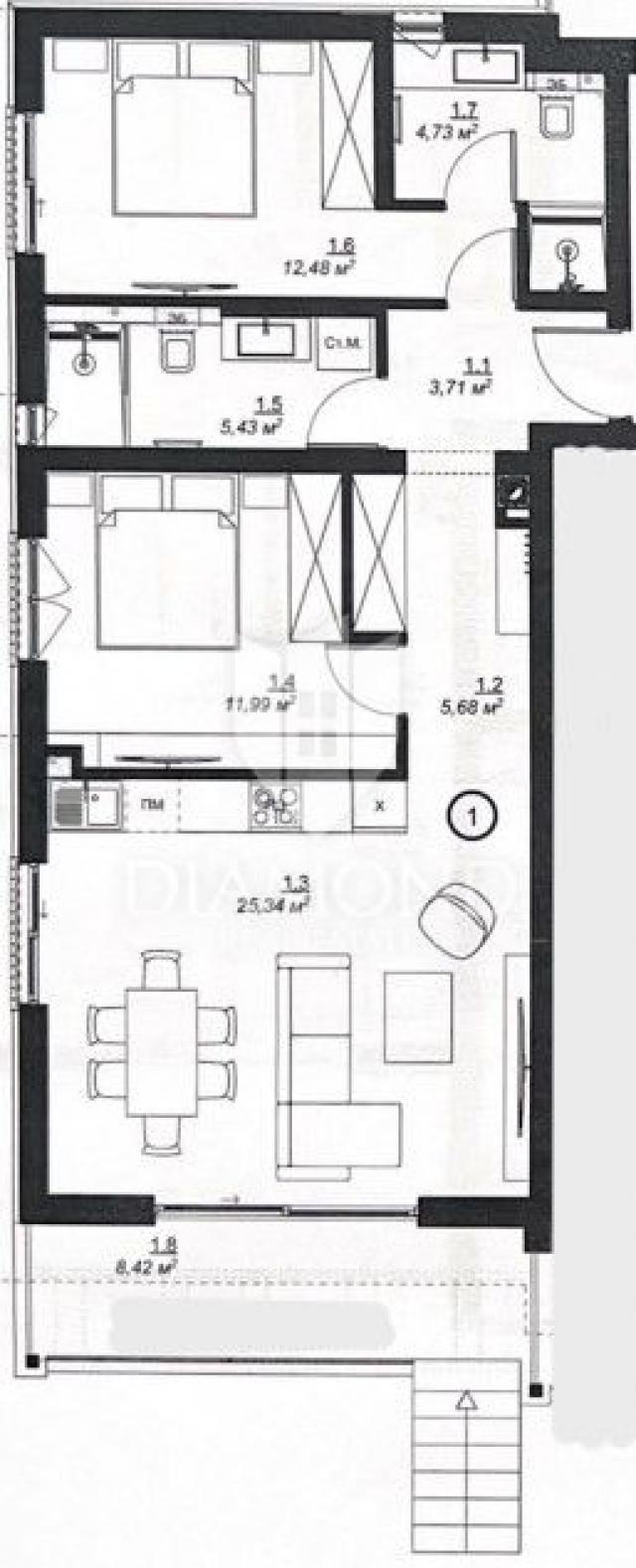 Wohnung Medulin, 77,78m2