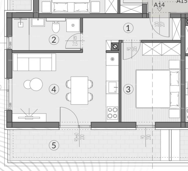 Wohnung Wohnungen zum Verkauf in einem neuen modernen Projekt, Pula, A14