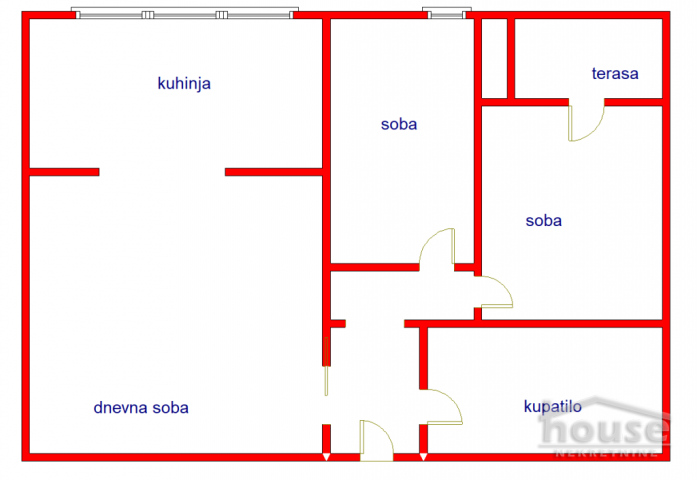 Stan NOVI SAD, NOVO NASELJE, kv: 45, € 90000, ID: 1061028