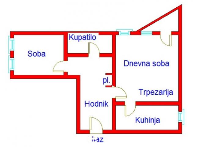 2 Dvosoban stan NOVI SAD, 123600€