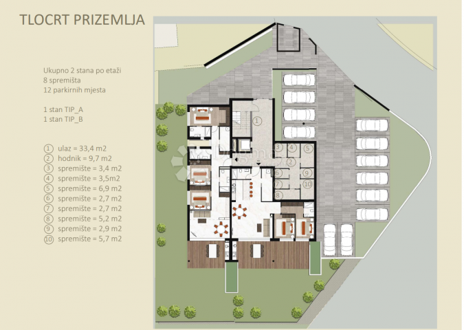 Wohnung Novigrad, 90.90 m2