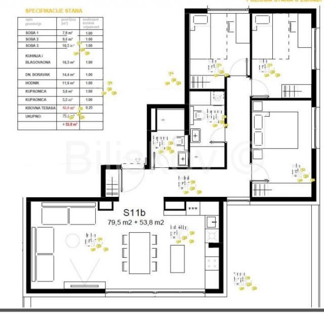 Prodaja, Zagreb, Gajnice, četverosoban stan od 92 m2, 3. kat, parking