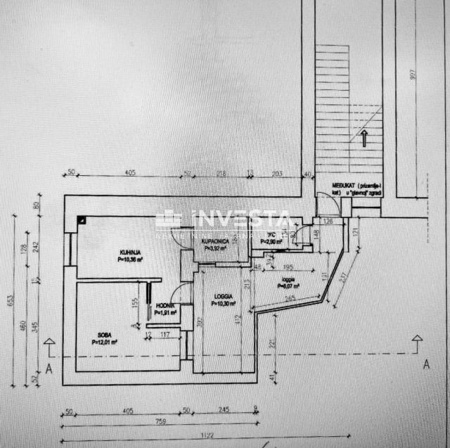 Pula, prodaja renoviranog stana centru grada na 1. katu površine 45m2