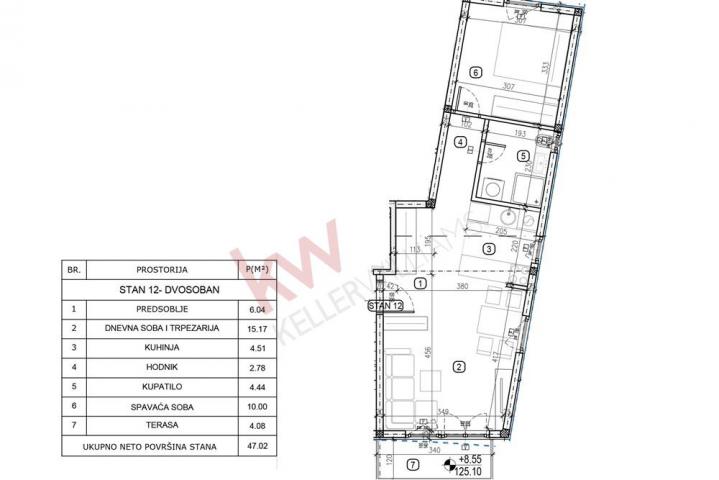 
				Dvosoban stan, 47, 02 m2, novogradnja, Braće Ribnikar
			