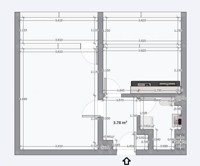 NOVI BEOGRAD BLOK 45(TC ENJUB) 41m2 , 2L , 120000e