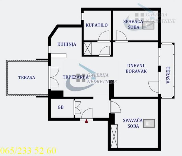 Vračar, Hram Sv. Save - Stojana Protića 85m2