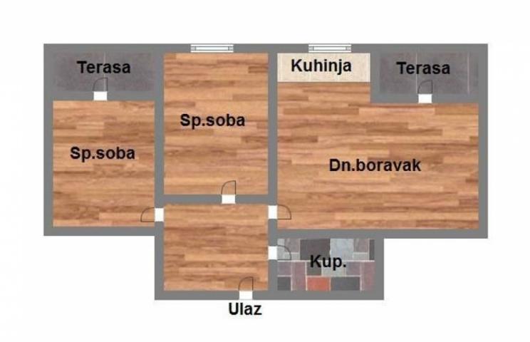 Novogradnja, trosoban stan, dve terase, parking, Sajlovo!