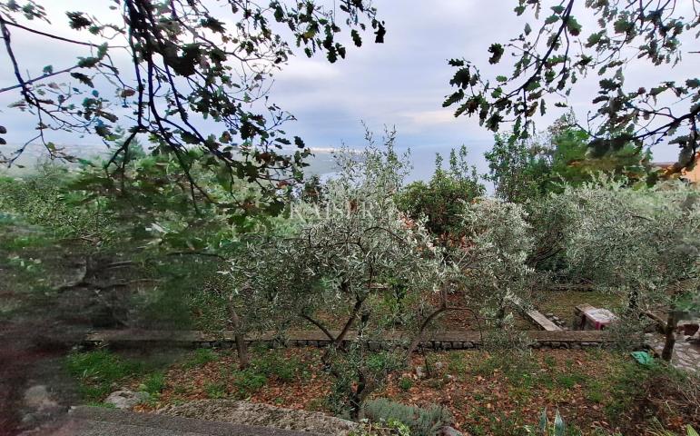 Opatija, surroundings, family house with garage and view of Kvarner