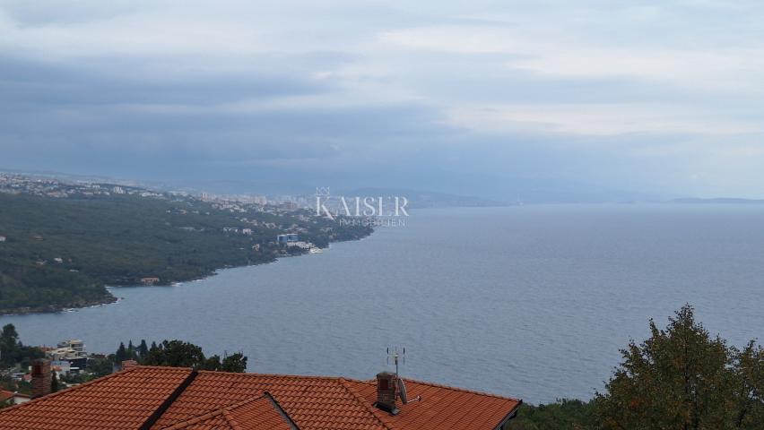 Opatija, surroundings, family house with garage and view of Kvarner