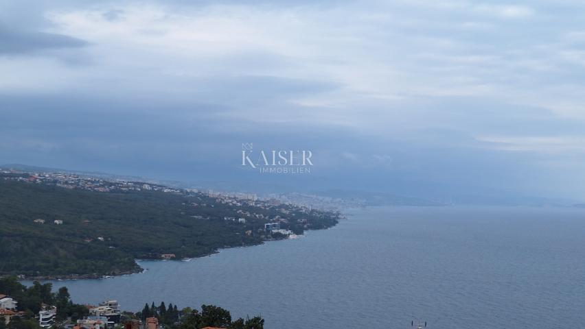 Opatija, surroundings, family house with garage and view of Kvarner