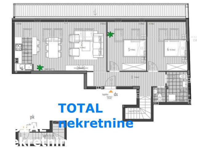 3 Trosoban stan PETROVARADIN, 105640€