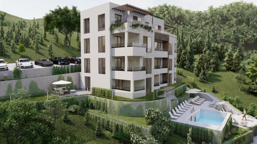 Plot in Tivat 1430 m2 with an approved project for the construction of 2 residential buildings