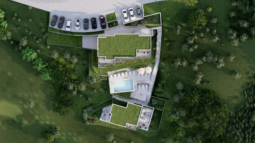 Plot in Tivat 1430 m2 with an approved project for the construction of 2 residential buildings