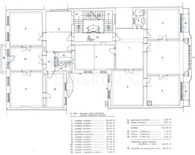 Zakup, Zagreb, D. grad, Trg bana J. Jelačića, p. prostor, 340, 6 m2, 2. kat