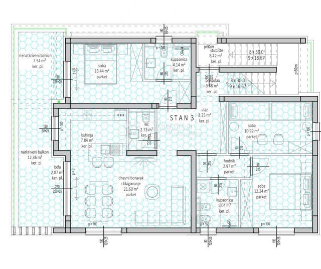 Wohnung Kožino, Zadar - Okolica, 169,30m2