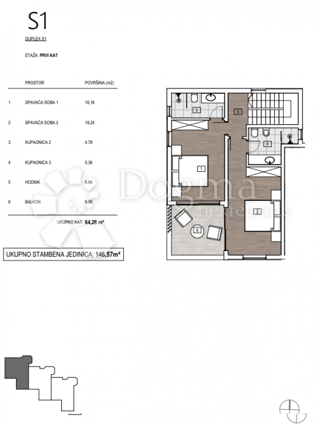 Wohnung Primošten, 146,57m2