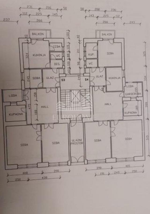 Potpuno namješten 3S stan 98m2 - ZAGREB CENTAR -