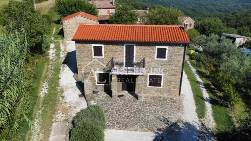 Buje-surroundings, Charming stone house with swimming pool