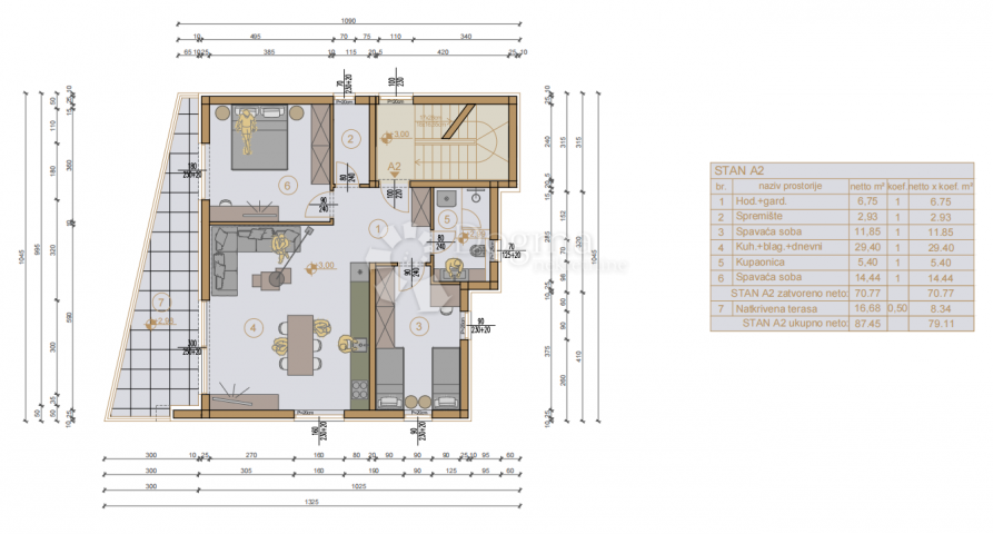 Flat Medulin, 84,11m2