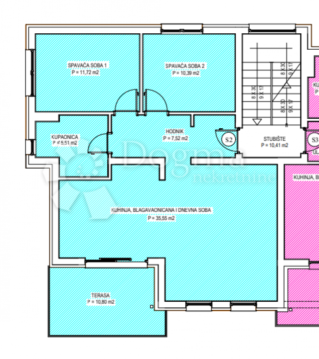 Wohnung Petrčane, Zadar - Okolica, 93,86m2