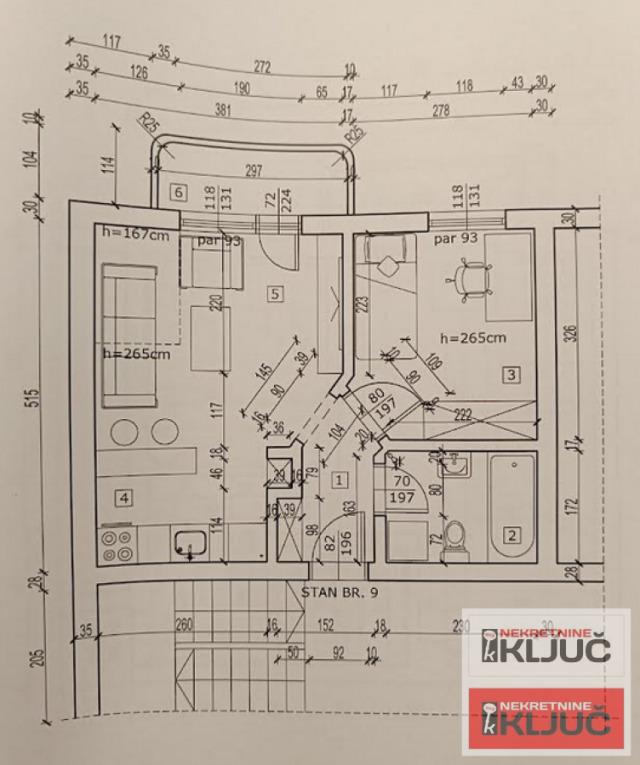 KOD SOMBORSKOG BULEVARA, 36m2, Dvosoban, Namešten