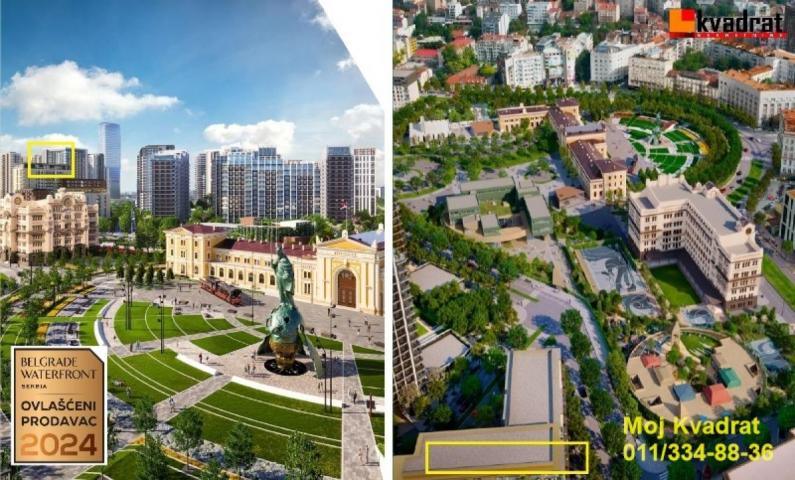 Savski venac, Beograd na vodi - BW King's Park Residence, 157m2 - trostrano orijentisan - BEZ PROVIZ