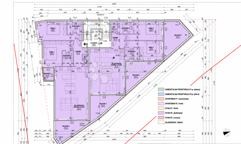 Wohnung Opatija - Centar, Opatija, 261,01m2