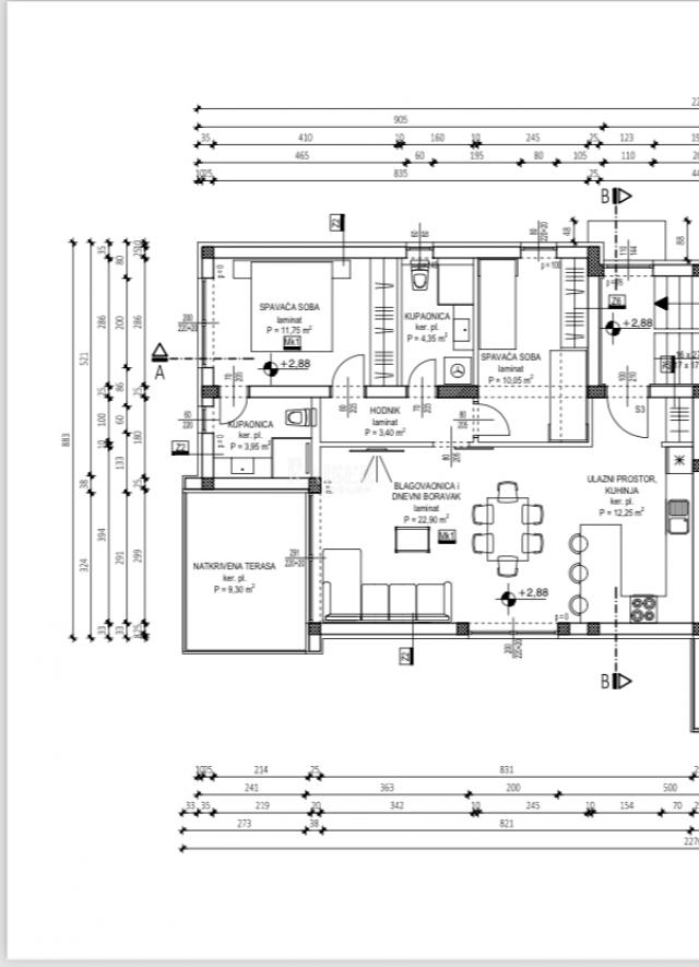 Zadar, Privlaka apartment in a new building, 70 m from the sea